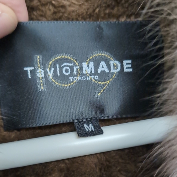 TaylorMade Denim Jacket with Brown Faux Fur Collar - Picture 6 of 11